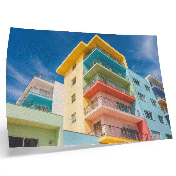 Stijlvolle wandposter De energie van kleur in moderne architectuur