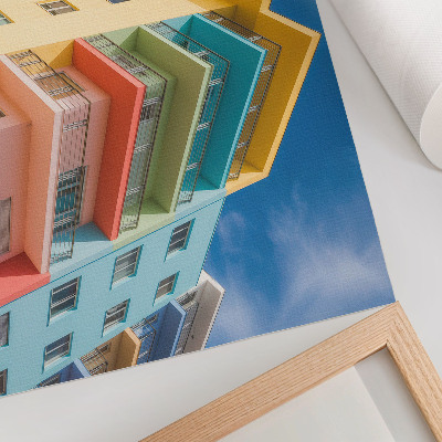 Stijlvolle wandposter De energie van kleur in moderne architectuur