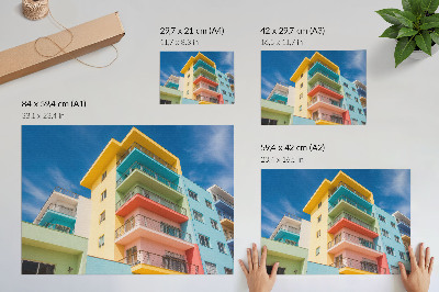 Stijlvolle wandposter De energie van kleur in moderne architectuur