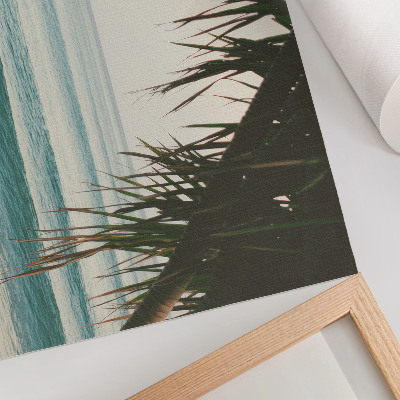 Poster strand surfen golven palm natuur rust