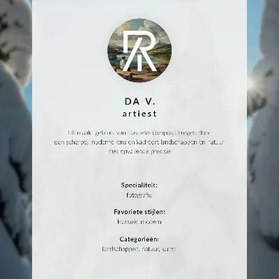 Poster met een fjord, bergen en water bij zonsondergang in een harmonieus natuurlandschap