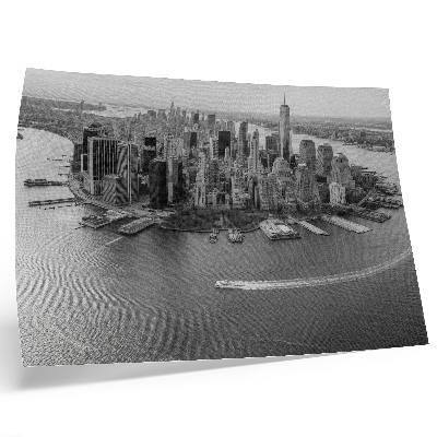 Stijlvolle wandposter Modern panorama van stadswolkenkrabbers
