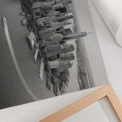 Stijlvolle wandposter Modern panorama van stadswolkenkrabbers