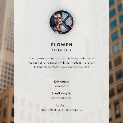Stijlvolle wandposter Een modern gebouw met balkons en een plein.