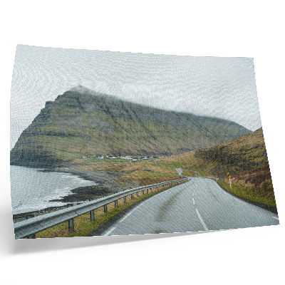 Stijlvolle wandposter Bergweg mysterieuze mistruimte