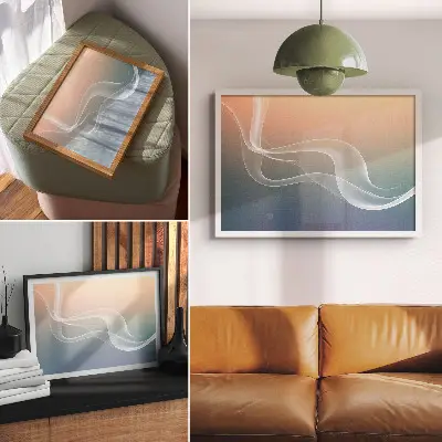 Wandposter Pasteltinten met een subtiele en harmonieuze elegantie