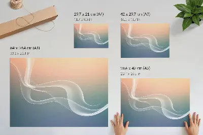 Wandposter Pasteltinten met een subtiele en harmonieuze elegantie