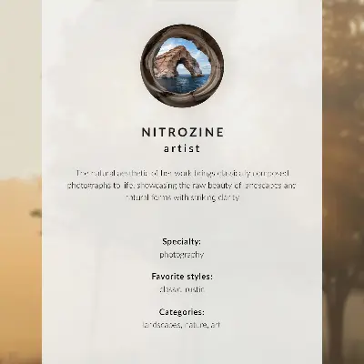 Stijlvolle wandposter met symmetrische berken in mistig herfstlicht
