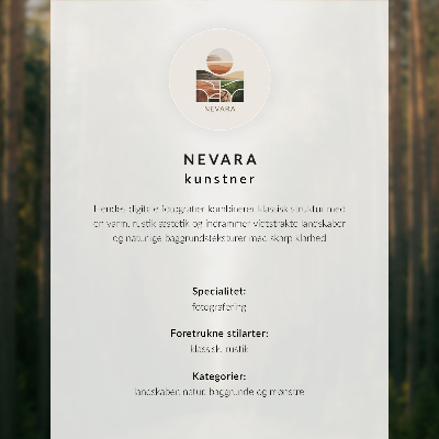 Stijlvolle wandposter Stil bos, ochtendzon, kleurrijke bladeren