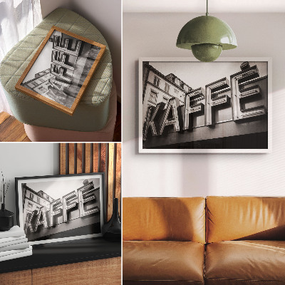 Stijlvolle wandposter Neon minimalistisch frame in stedelijke stijl