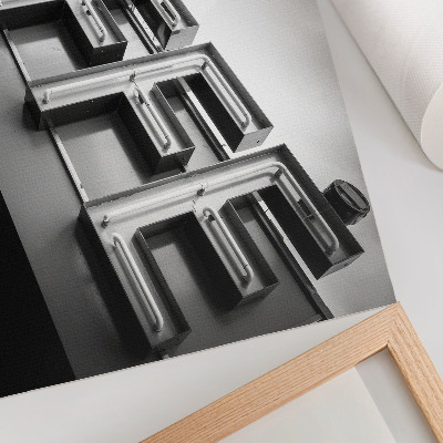 Stijlvolle wandposter Neon minimalistisch frame in stedelijke stijl