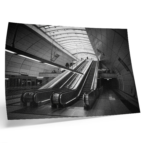 Poster Moderne architectuur interieur roltrap