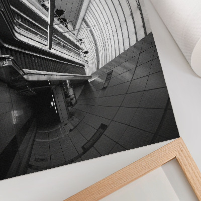 Poster Moderne architectuur interieur roltrap