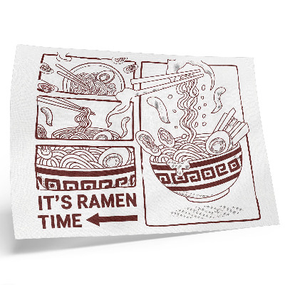 Moderne decoratieve poster Ramen in stripboekstijl met stoom.