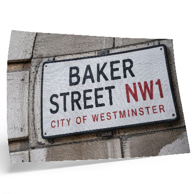 Stijlvolle wandposter Baker Street Westminster Straatnaambord
