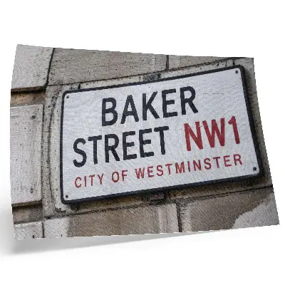 Baker Street Westminster straatnaambord stijlvolle wandposter
