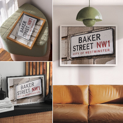 Stijlvolle wandposter Baker Street Westminster Straatnaambord