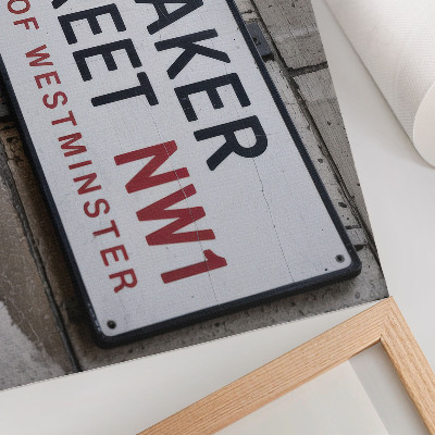 Stijlvolle wandposter Baker Street Westminster Straatnaambord