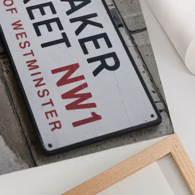 Baker Street Westminster straatnaambord stijlvolle wandposter