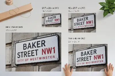 Baker Street Westminster straatnaambord stijlvolle wandposter