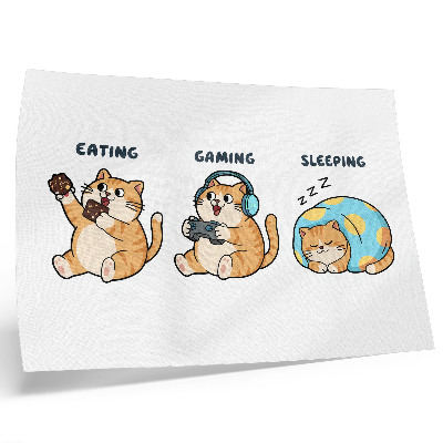 Stijlvolle wandposter Grappige kattenillustraties, schattig en leuk.