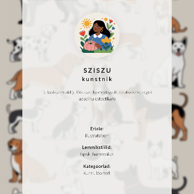 Stijlvolle wandposter Grappige kattenillustraties, schattig en leuk.