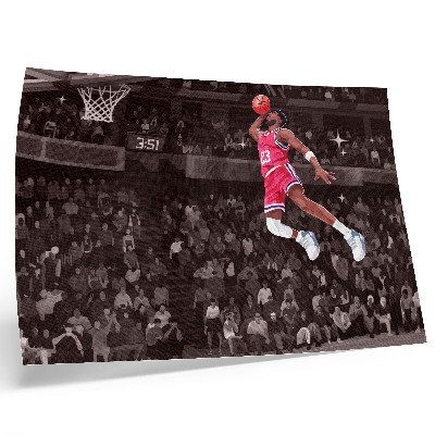 Poster Sportdynamiek, illustratie met contrasterende kleuren