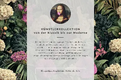 Stijlvolle wandposter met diepblauwe en paarse tinten en vervaagde overgangen