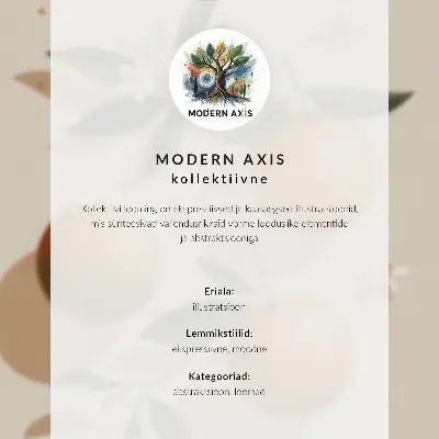 Stijlvolle wandposter met diepblauwe en paarse tinten en vervaagde overgangen
