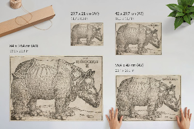 Stijlvolle wandposter Neushoorn (1515) van Albrecht Dürer