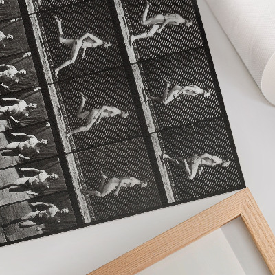 Moderne decoratieve poster Plaat 60 van Animal Locomotion (1887), gefotografeerd door Eadweard Muybridge.