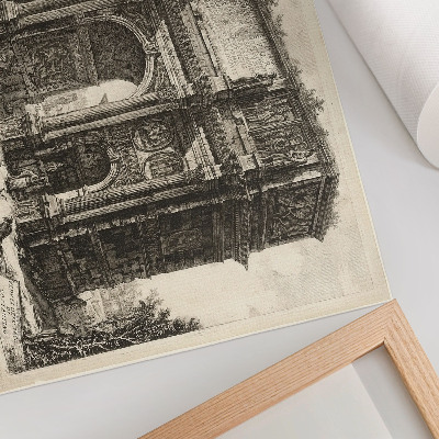 Moderne decoratieve poster Gezicht op de Boog van Constantijn uit Giovanni Battista Piranesi's 