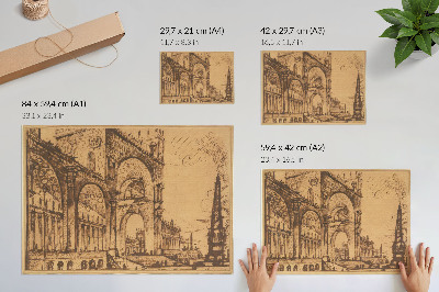 Poster Fantasie van een prachtige triomfantelijke kunst (1765) door Giovanni Battista Piranesi