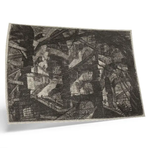 Stijlvolle wandposter met de afbeelding De gotische boog (gepubliceerd 1800-1809) door Giovanni Battista Piranesi