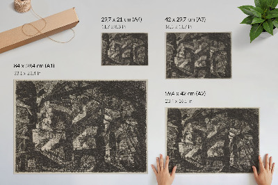 Stijlvolle wandposter De gotische boog (gepubliceerd 1800-1809) door Giovanni Battista Piranesi