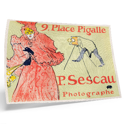 Stijlvolle wandposter Le Photographe Sescau (1894) hogeresolutieafdruk van Henri de Toulouse-Lautrec