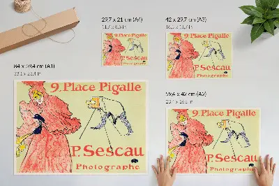 Le Photographe Sescau poster van Henri de Toulouse-Lautrec stijlvolle wandposter in hoge resolutie