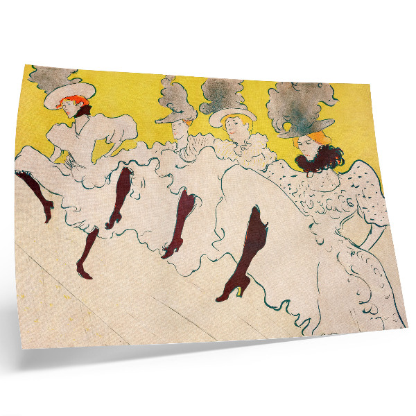 Poster De groep van Mademoiselle Eglantine (1896) hoge resolutie afdruk van Henri de Toulouse-Lautrec