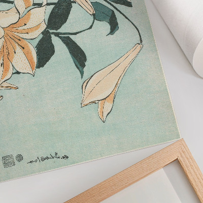 Moderne decoratieve poster Lelies (ca. 1833-1834) in hoge resolutie door Katsushika Hokusai