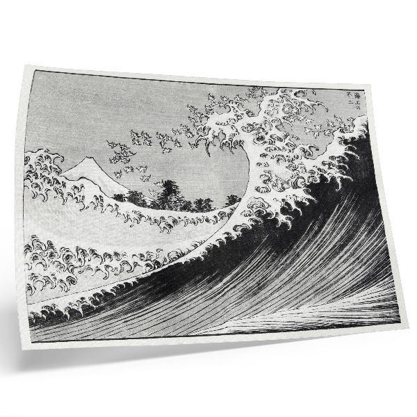 Stijlvolle wandposter Honderd gezichten op de berg Fuji (1835) van Hokusai, vintage Japanse houtsnede.