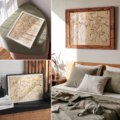 Moderne decoratieve poster Reigers van Katsushika Hokusai uit 