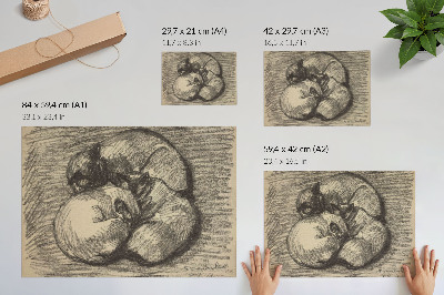 Poster Katten; Tsching, Batzar en Blanc-Blanc, hoge-resolutieprint van Théophile Alexandre Steinlen