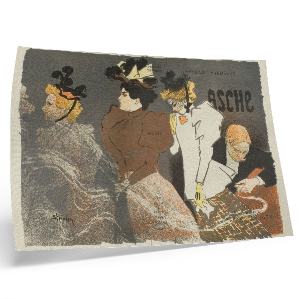 Stijlvolle wandposter Asche van Théophile-Alexandre Pierre Steinlen