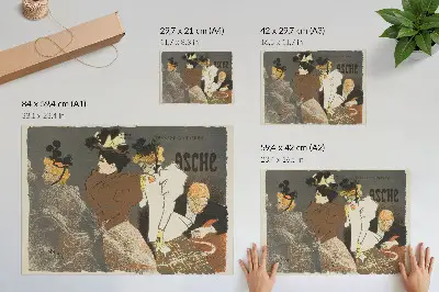 Wandposter Asche van Théophile-Alexandre Pierre Steinlen stijlvol kunstwerk