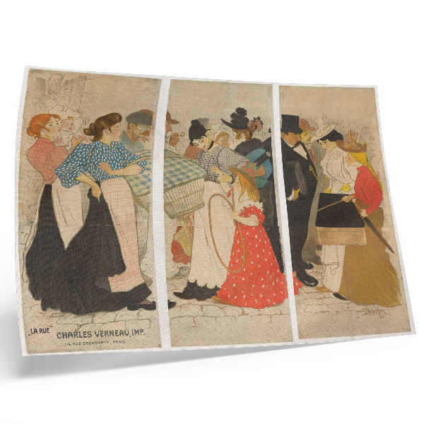 Poster Mensen op straat (1896) van Théophile Alexandre Steinlen en Charles Verneau