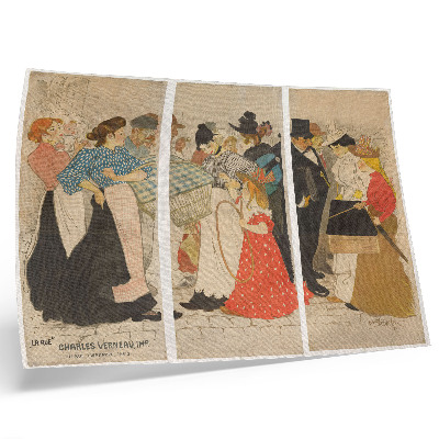 Poster Mensen op straat (1896) van Théophile Alexandre Steinlen en Charles Verneau