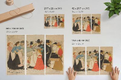 Poster Mensen op straat (1896) van Théophile Alexandre Steinlen en Charles Verneau
