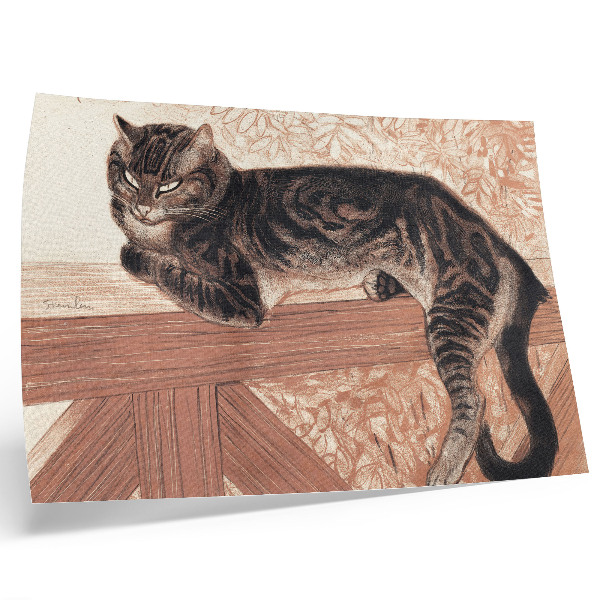 Stijlvolle wandposter Kat op een balustrade van Théophile-Alexandre Pierre Steinlen