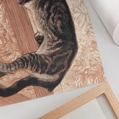 Wandposter van Kat op een balustrade door Théophile-Alexandre Pierre Steinlen stijlvolle editie