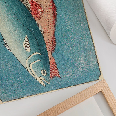 Moderne decoratieve poster Geelstaart en zeebaars